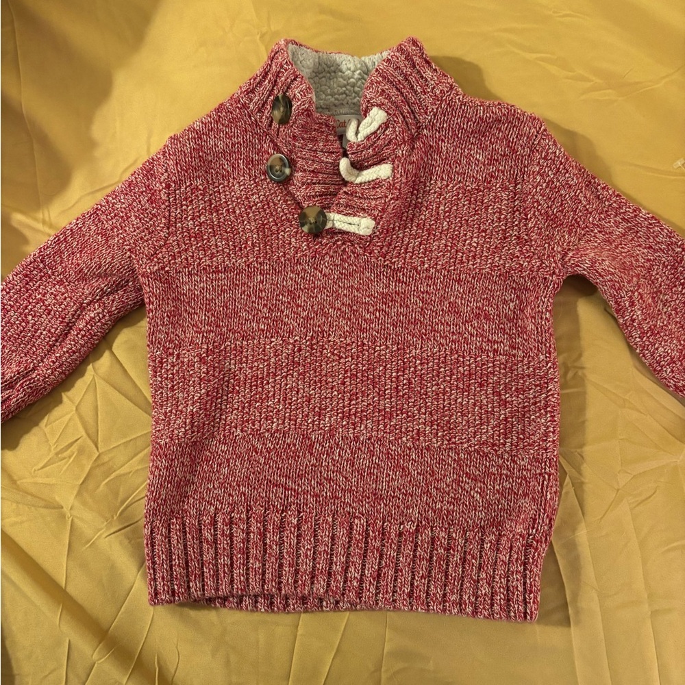 Red chunky sweater